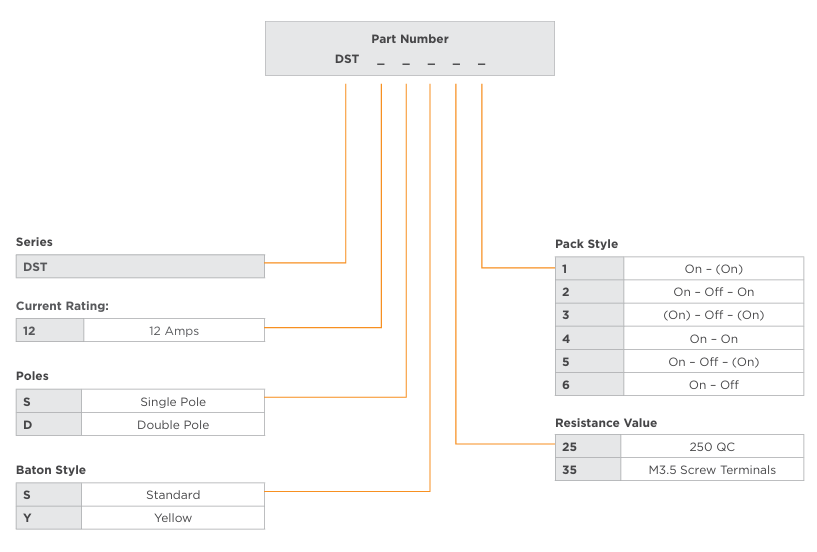 TE Connectivity / Alcoswitch DST Series Sealed Toggle Switches